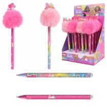 Caneta gel barbie pompom - ponta fina 0,7mm - tris