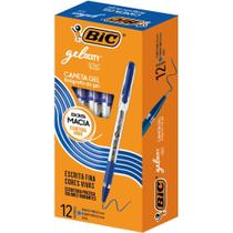 Caneta GEL BIC Gelocity Azul - Caixa com 12 Unidades