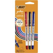 Caneta GEL BIC Gelocity AZUL, Preto e Vermelho - Blister com 3 Unidades Caneta GEL BIC Gelocity AZUL, Preto e Vermelho - Blister com 3 Unidades