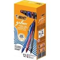 Caneta GEL BIC Quick DRY AZ/PT/VM CX.C/12