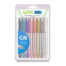 Caneta Gel BPX 0.7mm e 1.0mm Kit Com 8 Cores - Cis