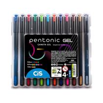 Caneta Gel CiS Pentonic com 12 Cores Vibrantes Sortidas 0.6 a 1.0mm Colorido Corpo Ergonômico Caneta Gel CiS Pentonic com 12 Cores Vibrantes Sortidas 0.6 a 1.0mm Colorido Corpo Ergonômico