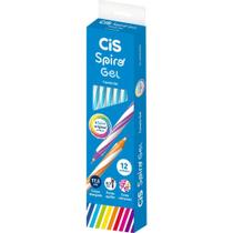 Caneta GEL CIS Spiro 0.7MM Azul Claro Caixa com 12