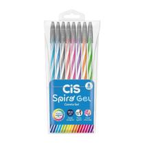 Caneta Gel Cis Spiro 0.7mm C/ 8 Cores