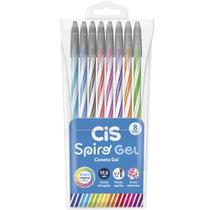Caneta Gel Cis Spiro 0,7Mm 8 Cores