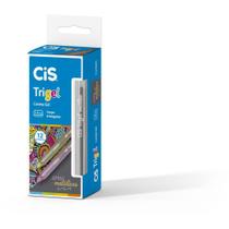 Caneta GEL CIS Trigel 1.0MM Prata Metálica - Caixa com 12 Caneta GEL CIS Trigel 1.0MM Prata Metálica - Caixa com 12