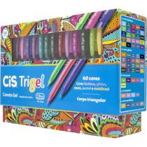 Caneta GEL CIS Trigel 60 Cores DPCOM 60