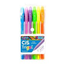 Caneta Gel Cis Trigel Pastel com 6 Unidades - 576600