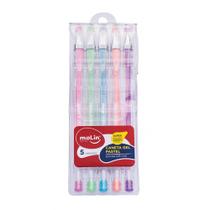 Caneta Gel Com 5 Cores Pastel 0.8mm - Molin 3247 Caneta Gel Com 5 Cores Pastel 0.8mm - Molin 3247