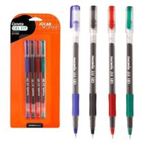 Caneta gel fit 0.6mm com 04 cores jocar