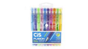 Caneta Gel Fusion 1.0mm Neon E Pastel 10 Cores - Cis