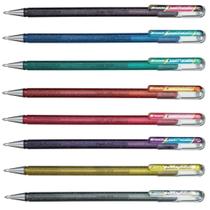 Caneta Gel Glitter Dual Mettalic Hybrid Roller 1.0mm Pentel