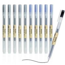 Caneta Gel Metacrafts 0,5 mm Kit com 10 Unidades Azul e Preto com Tampa