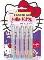 Caneta Gel Mini Hello Kitty 1.0 Colorida - Blister C/ 5 Unid - Leo&Leo