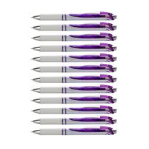 Caneta Gel Pentel EnerGel Pearl 0,5 mm Tinta Violeta Pacote com 12 Caneta Gel Pentel EnerGel Pearl 0,5 mm Tinta Violeta Pacote com 12