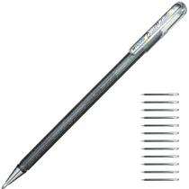 Caneta Gel Pentel Hybrid Dual Metallic 1.0 mm Prata Kit 12un Caneta Gel Pentel Hybrid Dual Metallic 1.0 mm Prata Kit 12un