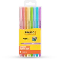 Caneta GEL Pimapen Lolipop 8 Cores Blister