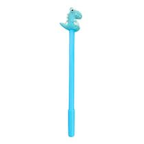 Caneta Gel Preta 0.5mm Dinossauros Ponta Extra Fina Topo 3D Papelaria Material Escolar Dino Infantil Chaveiro Caneta Gel Preta 0.5mm Dinossauros Ponta Extra Fina Topo 3D Papelaria Material Escolar Dino Infantil Chaveiro
