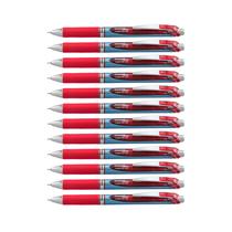 Caneta Gel Retrátil Pentel EnerGel Deluxe RTX, Ponta Fina, Ponta Agulha, Tinta Vermelha, Caixa com 12 (BLN75-B) Caneta Gel Retrátil Pentel EnerGel Deluxe RTX, Ponta Fina, Ponta Agulha, Tinta Vermelha, Caixa com 12 (BLN75-B)