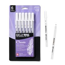 Caneta Gel Sakura Gelly Roll Classic 0,5mm Tinta Branca Pacote com 6