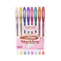 Caneta Gel Signo UniBall Sparkling com 8 Cores Sortidas 1mm Corpo Ergonômico Cintilantes Brilho Caneta Gel Signo UniBall Sparkling com 8 Cores Sortidas 1mm Corpo Ergonômico Cintilantes Brilho