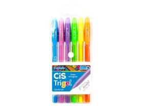 Caneta Gel Trigel 0.8mm Pastel Blister 6 Cores - Cis 576600