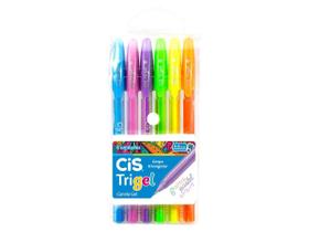 Caneta Gel Trigel 0.8mm Pastel Blister 6 Cores - Cis 576600