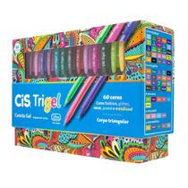 Caneta Gel Trigel Com 60 Cores 1.0Mm - Cis