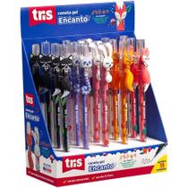 Caneta GEL TRIS Encanto 0.7MM com Chaveiro 5 Cores Display com 15