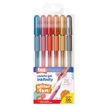 Caneta Gel Tris Inkfinity Glitter Fun - Conjunto com 6 Unidades Caneta Gel Tris Inkfinity Glitter Fun - Conjunto com 6 Unidades