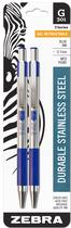 Caneta Gel Zebra Pen G-301 - 0,7mm, Tinta Azul - Pacote com 2 Unidades Caneta Gel Zebra Pen G-301 - 0,7mm, Tinta Azul - Pacote com 2 Unidades