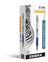 Caneta Gel Zebra Pen G-301 - Tinta Azul Retrátil 0,7mm (Pacote com 12) Caneta Gel Zebra Pen G-301 - Tinta Azul Retrátil 0,7mm (Pacote com 12)