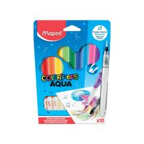 Caneta hidr aquarela maped 10 cores color peps