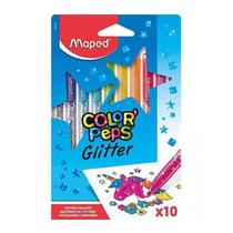 Caneta hidr Color'Peps Glitter c/ 10 cores 847110 Maped