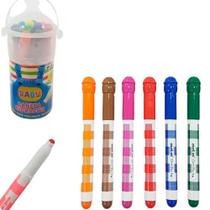 Caneta Hidrocor Baby ponta Super Resistente 12 cores Molin