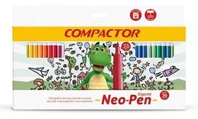 Caneta Hidrocor Canetinha 36 Cores Compactor Neo-pen