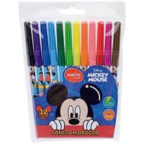 Caneta Hidrocor - Canetinha Mickey Mouse 12 Cores Molin