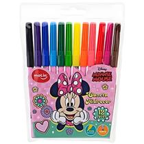 Caneta Hidrocor - Canetinha Minnie Mouse 12 Cores Molin