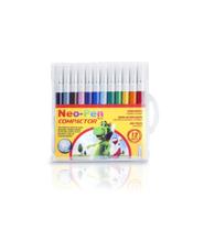 Caneta Hidrocor Compactor Neo Pen Mirim Estojo 012 Cores