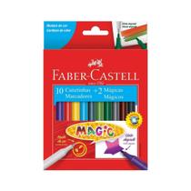 Caneta Hidrocor Faber Castell Magic 10 Cores + 2