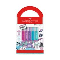 Caneta Hidrocor Fine Pen 5 Cores Com Cheiro Relaxa e Reequilibra Faber Castell Caneta Hidrocor Fine Pen 5 Cores Com Cheiro Relaxa e Reequilibra Faber Castell