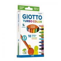 Caneta Hidrocor Giotto Turbo Color Estojo 18 Cores