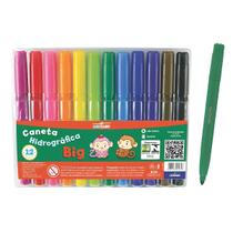 Caneta hidrocor hidrográfica big 12 cores - leo&leo