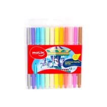 Caneta Hidrocor Molin Pastel 12 Cores Caneta Hidrocor Molin Pastel 12 Cores