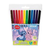 Caneta Hidrocor Molin Stitch - 5 Embalagens com 12 Cores Caneta Hidrocor Molin Stitch - 5 Embalagens com 12 Cores