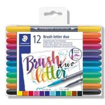 Caneta Hidrocor Staedtler Brush Lettering 12 Cores