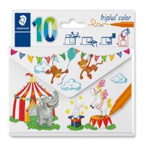 Caneta Hidrocor Staedtler Triplus Color 10 Cores 323 CL10