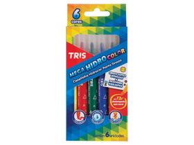 Caneta Hidrocor Tris Color Ponta Grossa 006 Cores 633725 633725 Caneta Hidrocor Tris Color Ponta Grossa 006 Cores 633725 633725
