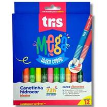 Caneta Hidrocor Tris Mega Bicolor 24 Cores Caneta Hidrocor Tris Mega Bicolor 24 Cores