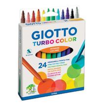 Caneta Hidrocor turbo color estojo Canetinha 24 cores Giotto